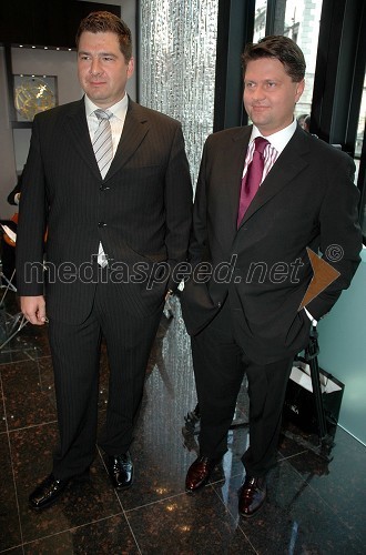 Robert Ličen, predsednik uprave Steklarne Rogaška d.d. in Leo Ivanjko, direktor sklada Julius, ki je lastnik Steklarne Rogaška