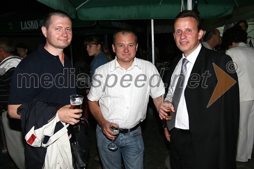 Igor Marinič, namestnik direktorja Pošte Slovenije, Franc Kangler, župan Maribora in Bojan Šrot, župan občine Celje