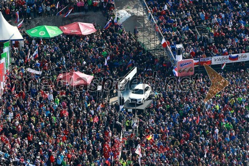 Slovenski orli zmagovalci ekipne tekme, sobota, Planica, navijači