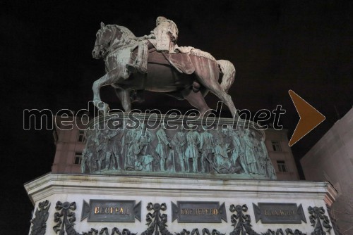 Mihailo Obrenović, spomenik, Trg republike, Beograd, Srbija