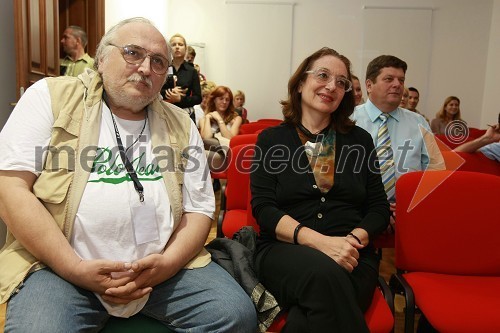 Slobodan Šijan, srbski režiser z ženo Narciso