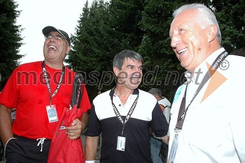 Aurelio Juri, poslanec, Anton Anderlič, poslanec in Marjan Gaberšek, organizator