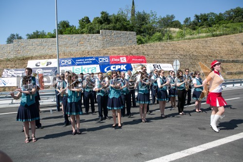 Odprtje predora Markovec, godba na pihala