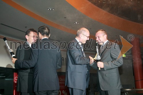 Vlado Vedlin, direktor mariborskega Europarka, Igor Mervič, generalni direktor Spar Slovenija, Guntram Drexel, lastnik podjetja Aspiag AG (Austria SPAR International AG) in Franc Kangler, mariborski župan