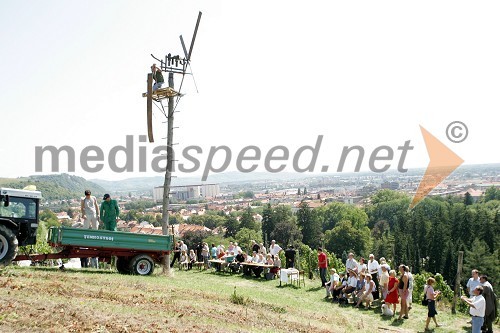 Postavljanje mestnega kozolca