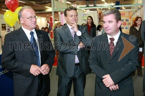 Miroslav Klun, predsednik Obrtne zbornice Slovenije in član nadzornega sveta Celjski sejem d.d., Iztok Jarc, minister za kmetijstvo, gozdarstvo in prehrano RS in Andrej Vizjak, minister za gospodarstvo