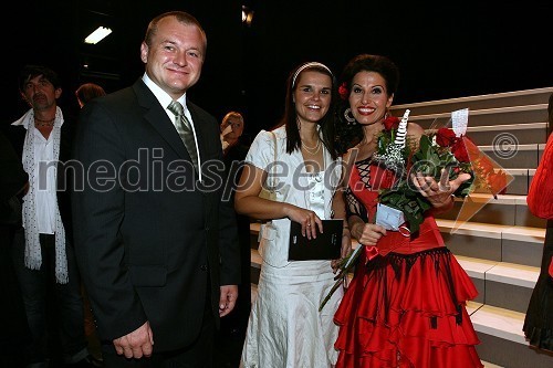 Franc Kangler, župan Maribora z ženo Tanjo in Irena Petkova, mezzosopranistka
