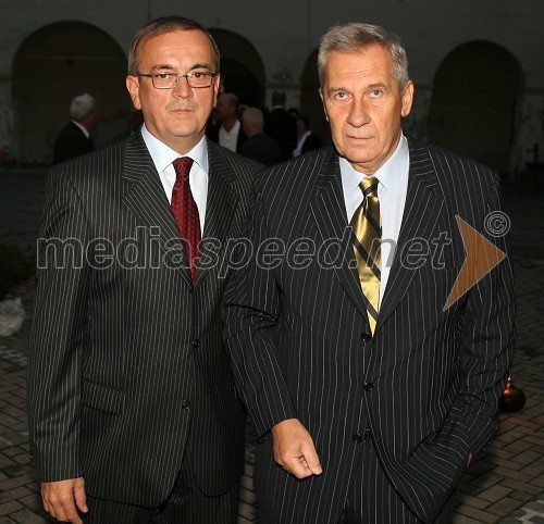 Milan Morec, član uprave Mure in Božo Kuharič, nekdanji predsednik Mure