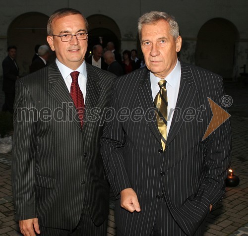 Milan Morec, član uprave Mure in Božo Kuharič, nekdanji predsednik Mure