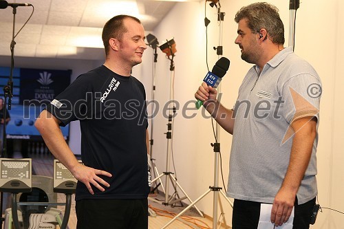 Nick Froggatt, zmagovalec Maribor open 2007 in Matej Štrafela, novinar RTV Slovenija