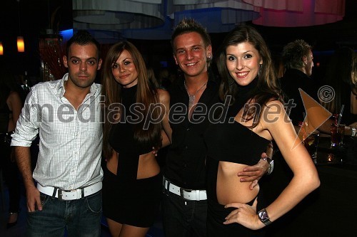 Vlado Muratovič, pevec, Aida Muratović, Miss mivke 2006, David Klobasa, pevec in Pia Sara Odlag, Miss fotogeničnosti za Miss Slovenije 2007