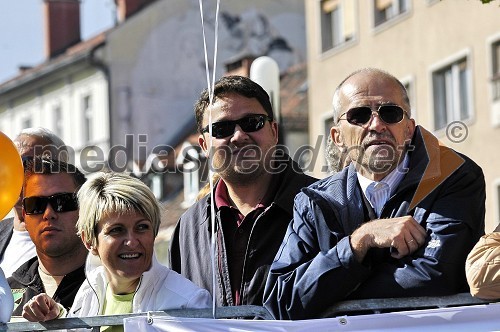 Tomaž Drozg, predsednik uprave Adria Media Ljubljana (v sredini)