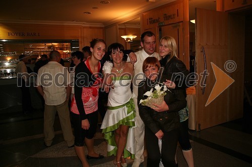 Tadeja Veit, odbojkarica, Eva Lepej Dragšič,  Mitja Dragšič, smučar Marja Veit in Katarina Polc, odbojkarici