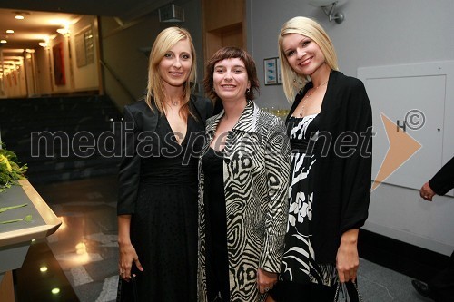 Karmen Kline, marketing Žurnala 24, Katarina Pernat, redaktorica mariborske edicije tednika Žurnal, Maja Žižek, Miss simpatičnosti za Miss Slovenije 2006