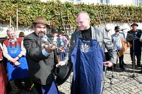 Alojz Jenuš - Slavek, outar in brač iz Malečnika in Franc Kangler, mariborski župan