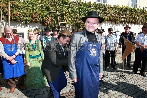 Alojz Jenuš - Slavek, outar in brač iz Malečnika in Franc Kangler, mariborski župan