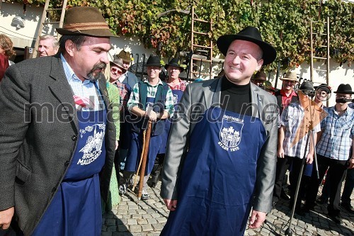 Alojz Jenuš - Slavek, outar in brač iz Malečnika in Franc Kangler, mariborski župan