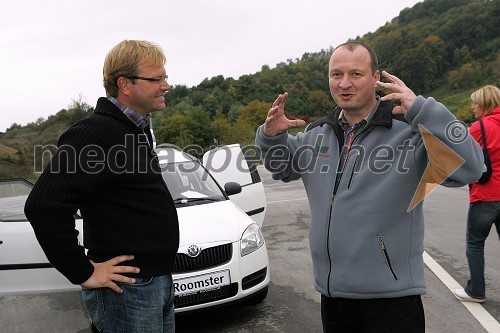 Marko Škriba, vodja blagovne znamke Škoda v Sloveniji in Andrej Supe, odgovoren za izobraževanje in produktni marketing Škoda
