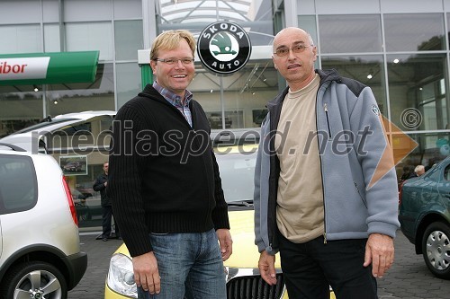 Marko Škriba, vodja blagovne znamke Škoda v Sloveniji in Andrej Hajdinjak, direktor Porsche Maribor