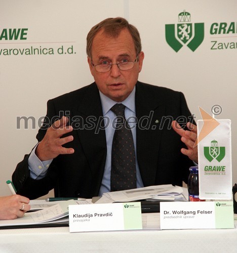 Dr. Wolfgang Felser, predsednik uprave Zavarovalnice Grawe