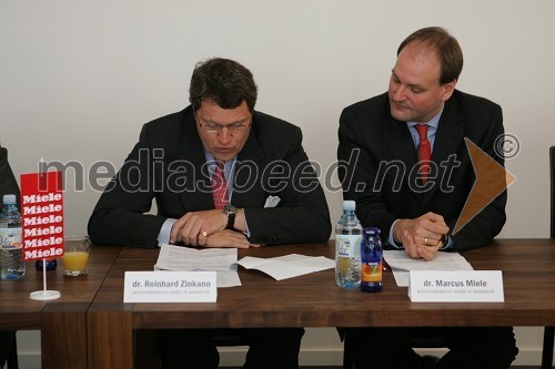 Reinhard Zinkann, administrativni vodja in solastnik podjetja Miele in Marcus Miele, administrativni vodja in solastnik podjetja Miele