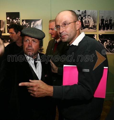 Peter Lovšin, nekdanji član skupine Pankrti in Jože Dežman, direktor Muzeja novejše zgodovine Slovenije