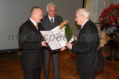 Franc Kangler, mariborski župan, Karel Midlil, mestni svetnik ter podpredsednik SDS Maribor in Oton Polak, častni meščan Maribora 2007