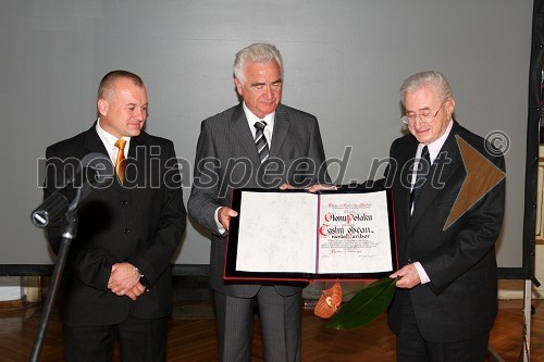 Franc Kangler, mariborski župan, Karel Midlil, mestni svetnik ter podpredsednik SDS Maribor in Oton Polak, častni meščan Maribora 2007