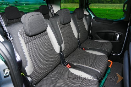 Peugeot Partner Tepee Allure 1.6 BlueHDi 120 EUR6, prostorna druga sedežna vrsta