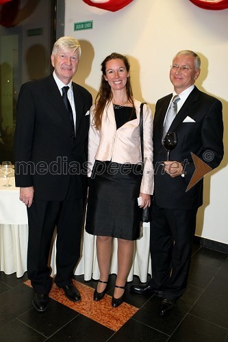 John HM Hagard, švedski ambasador, Erika Bernhard, namestnica avstrijskega veleposlaništva in Piotr Kaszuba, poljski ambasador