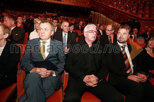 Anton Guzej, generalni direktor RTV Slovenija, Vinko Vasle, direktor Radia Slovenija in Jože Možina, direktor TV Slovenija