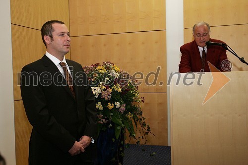 Dr. Iztok Banič in red. prof. dr. Uroš Milutinović, Fakulteta za naravoslovje in matematiko Univerze v Mariboru