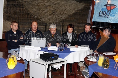 Davor Cvek, Yacht Club Attems, Sebastijan Levstik, Kon-tiki Sailing, Tomislav Pugelj, Jadralno družtvo Ojro, direktor regate, Nena Horvat, Bojan Valentan, Kon-tiki Sailing, tehnični direktor regate in Miha Pučnik, Nautic Club Rogla