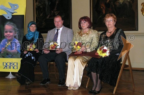 Faila Pašić Bišić, Dobrotnica leta 2007, Janez Galjot, Darovalec leta 2007, Vlasta Nussdorfer, višja državna tožilka na Vrhovnem državnem tožilstvu Republike Slovenije in generalna sekretarka društva Beli obroč ter Izjemna osebnost leta 2007 in Marta Medle, Dobri človek leta 2007