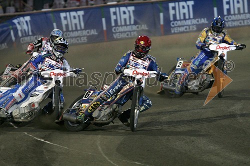 Nicki Pedersen, Danska; Tomasz Gollob, Poljska in Tony Rickardsson, Švedska