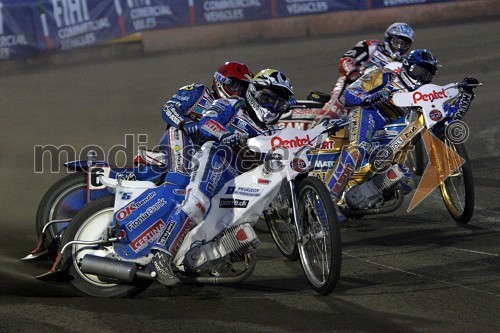 Tomasz Gollob, Poljska; Nicki Pedersen, Danska in Tony Rickardsson, Švedska