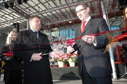 Zoran Jankovič, župan Ljubljane in Žiga Debeljak, predsednik uprave družbe Mercator d.d.