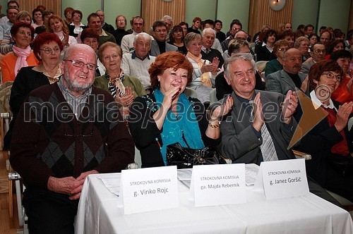 Strokovna žirija: Vinko Rojc, Majda Rebernik in Janez Goršič