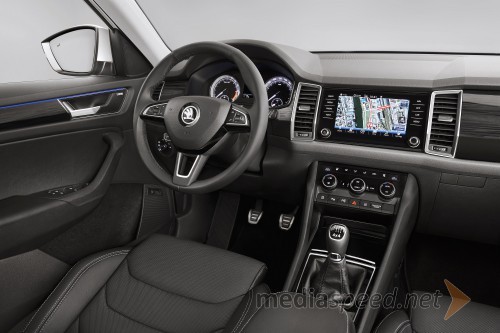 Škoda Kodiaq: razkrita notranjost