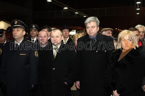 Franc Kangler, župan Maribora, Andrej Verlič, podžupan Maribora in Duška Jurenec, novi vodja kabineta mariborskega župana