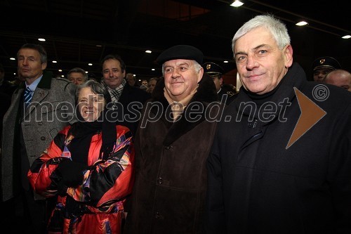 Heidrun Walther, županja Spielfelda, Edvard Čagran, župan občine Šentilj in Franz Tscherner, župan Strassa