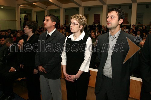 Mag. Brigita Kacjan, mag. Matija Arko, mag. Andreja Božič Horvat in mag. Boris Cigale