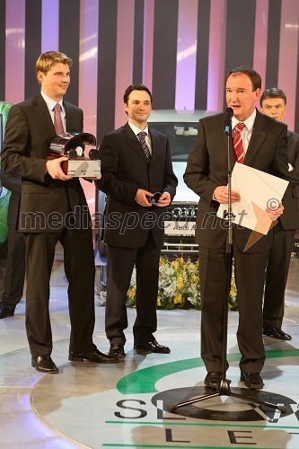 Wilfried Weitgasser in Danilo Ferjančič, direktorja Porsche Slovenija d.o.o. ter Frenk Tavčar, vodja programa Audi v Sloveniji