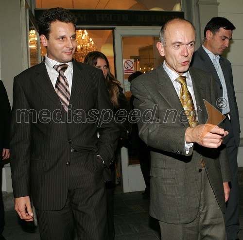 Danilo Rošker, direktor SNG Maribor in Janez Drnovšek, predsednik republike Slovenije