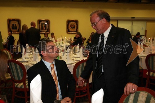 Peter Vrisk, predsednik Kmetijsko gozdarske zbornice Slovenije in Miroslav Klun, predsednik Obrtne zbornice Slovenije