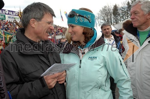 Stane Valant, direktor Nacionalne finančne družbe d.d. in predsednik Smučarske zveze Slovenije, Špela Pretnar, nekdanja smučarka in komentatorka Pop Tv ter Tone Vogrinec