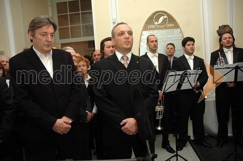 Vasko Simoniti, minister za kulturo in Damjan Damjanovič, direktor Slovenske filharmonije