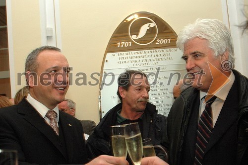 Damjan Damjanovič, direktor Slovenske filharmonije in Aleksander Bassin, direktor Mestne Galerije Ljubljana