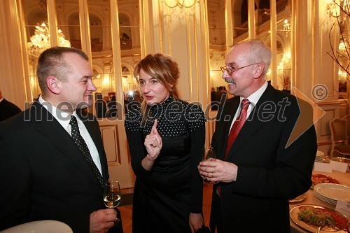 Franc Kangler, župan Maribora in Naj osebnost 2007, Valentina Turcu, balerina in Srečko Pirtovšek, odgovorni urednik revij Založbe Kapital