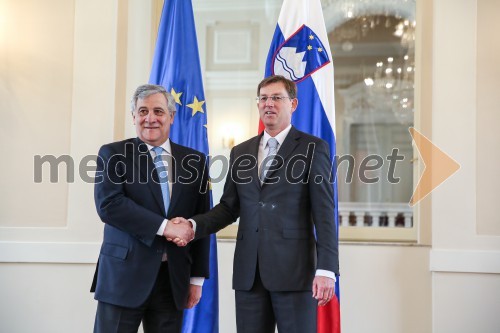 Antonio Tajani in Miro Cerar, srečanje